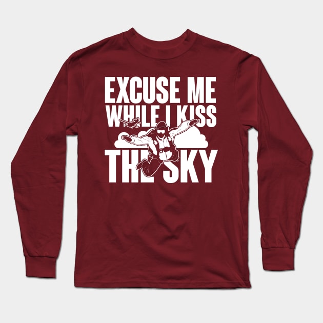 Excuse me while I kiss the sky (white) Long Sleeve T-Shirt by nektarinchen